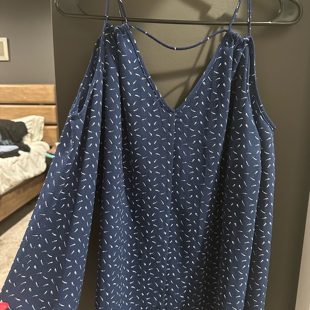 Crescent Blue and White Patterned Fabric